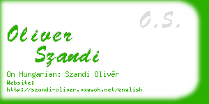 oliver szandi business card