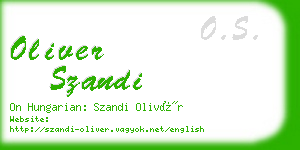 oliver szandi business card
